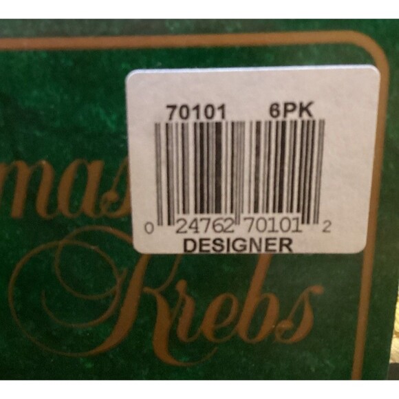 Christmas By Krebs Designer Glass Bulb Ornaments Candy Apple Red 6 Bulbs Per Box - Picture 4 of 12